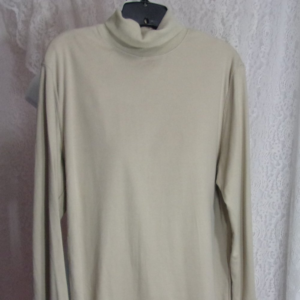 Khaki Turtleneck Top Size XL  NWOT